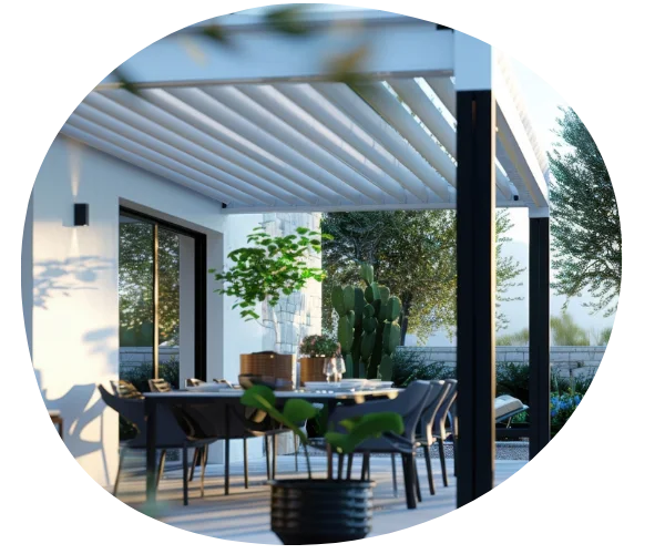 pergola bioclimatica aluminio en barcelona