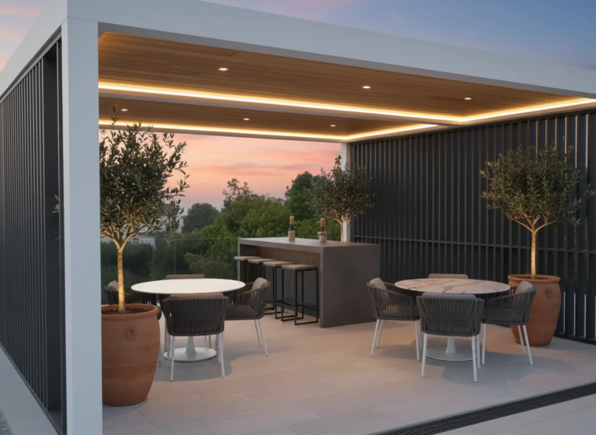 Cómo funciona una pérgola bioclimática